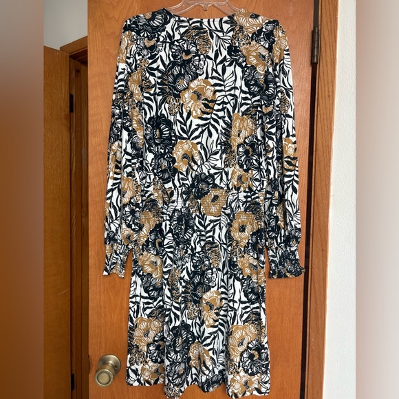 NWT Lilly Pulitzer Talley long sleeved dress Onyx Peony Party Large - Picture 2 of 6